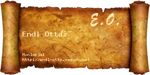 Endl Ottó névjegykártya